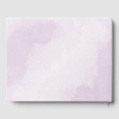 紫の白い花の結婚緑 ゲストブック (裏面)