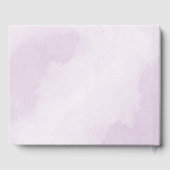 紫の白い花の結婚緑 ゲストブック (裏面)