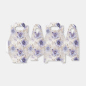 紫の白い金ゴールドの花 フェイバーボックス (折り畳みなし)