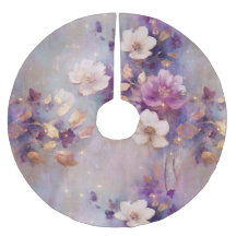 紫の白い金ゴールドの花