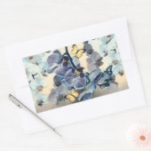 紫の白い黄色の蘭のフローラ 長方形シール (封筒)