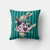 紫の白うさぎハート クッション (裏面)