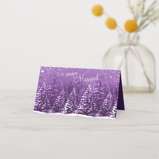 紫の白は護衛の季節結婚しただ プレイスカード (裏面)