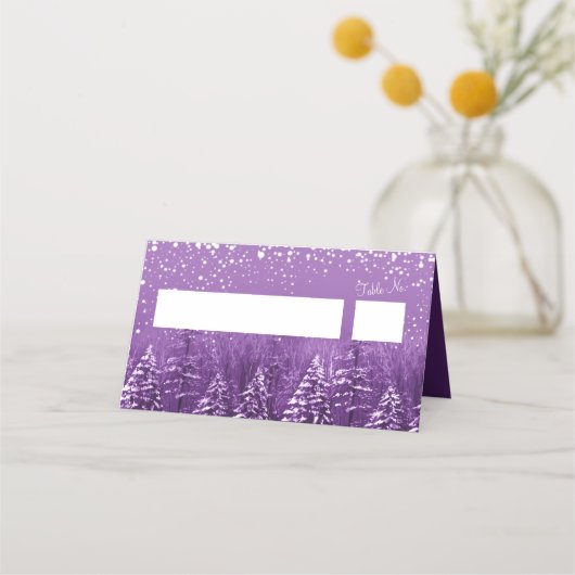 紫の白は護衛の季節結婚しただ プレイスカード (正面)