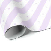 紫の白ストライプ色のドット結婚のラッピング紙 ラッピングペーパー (ロールコーナー)