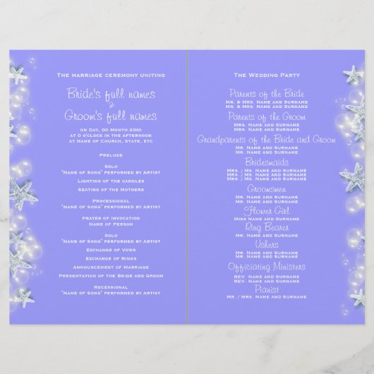 紫の白ビーチの結婚ヒトデ (正面)