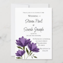 紫の白フローラモダン植物最小主義者