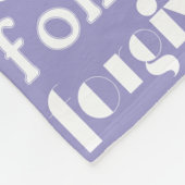 紫の白感動的語クリスマス フリースブランケット (角)