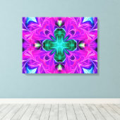 紫の白熱［赤熱］光を放つ抽象芸術 キャンバスプリント (インサイチュ (ウッドフロア))