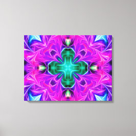 紫の白熱［赤熱］光を放つ抽象芸術 キャンバスプリント