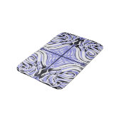 紫の白黒カーリー抽象芸術パターン バスマット (アングル)