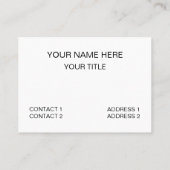 紫の白黒正方形の円ジオメトリ 名刺 (裏面)