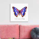 紫の皇帝バタフライウォーター絵画カラー キャンバスプリント (インサイチュ (リビング))