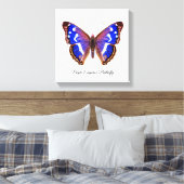 紫の皇帝バタフライウォーター絵画カラー キャンバスプリント (インサイチュ (寝室))
