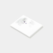 紫の目を持つ柔らかい白い子猫 ポストイット (アングル)