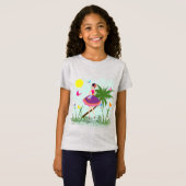 紫の着物を着た女の子 Tシャツ (正面フル)