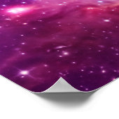 紫の着色された小さなマゼラン雲 ポスター (角)