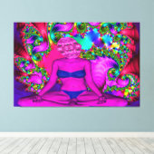 紫の瞑想 キャンバスプリント (インサイチュ (ウッドフロア))