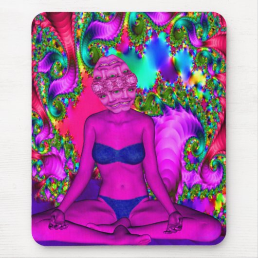 紫の瞑想 マウスパッド (正面)