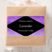 紫の石鹸またはロウソクの色合い ラベル (インサイチュ)