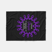 紫の私の息子のオーバードーズ認識度リブ フリースブランケット (正面(横))