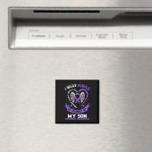 紫の私の息子の薬物過剰摂取の認識度 マグネット (インサイチュ (食洗機))