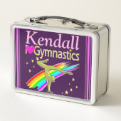紫の私は体操の弁当箱が大好き メタルランチボックス (裏面)