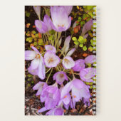 紫の秋のクロッカスの花 ノートブック (裏面)