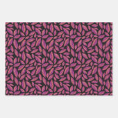 紫の秋の紅葉 ラッピングペーパーシート (正面)