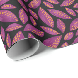 紫の秋の紅葉 ラッピングペーパー
