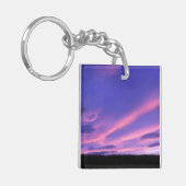 紫の空の夕日 キーホルダー (正面左)
