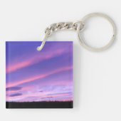 紫の空の夕日 キーホルダー (裏面)