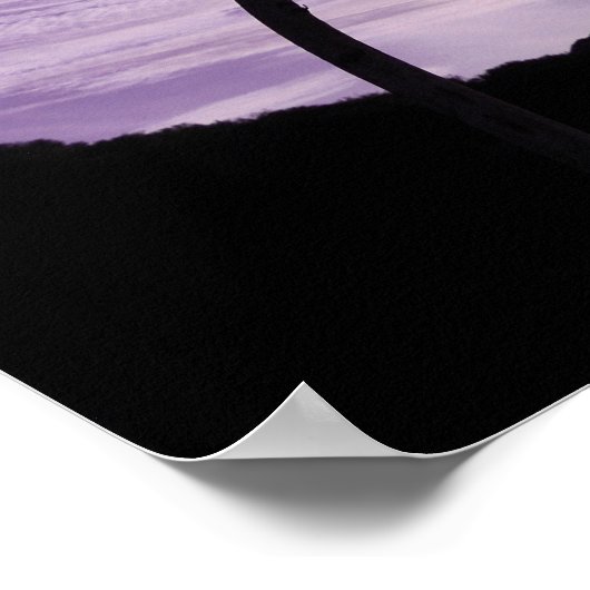 紫の空の風景 ポスター (角)