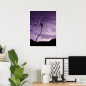 紫の空の風景 ポスター (ホームオフィス)