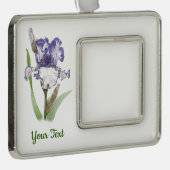 紫の紅花 シルバープレートフレームオーナメント (右)