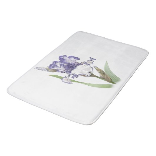 紫の紅花 バスマット (アングル)