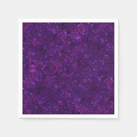 紫の紙吹雪 スタンダードカクテルナプキン (正面)