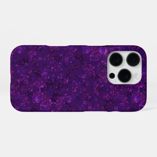 紫の紙吹雪 iPhoneケース (裏面横)