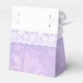 紫の素朴な白いレース感謝していはギフトボックス フェイバーボックス (裏面サイド)