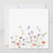 紫の素朴な野の花 招待状 (裏面)