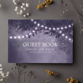 紫の素朴ツリー文字列ラ結婚イト ゲストブック