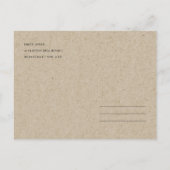 紫の素朴フローラのリーフ日付を保存 ポストカード (裏面)