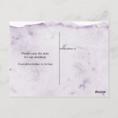 紫の素朴宝石トーンの風景の保存日付 ポストカード (裏面)