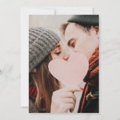 紫の素朴文字列ライトフローラフォト結婚ズ セーブザデート (裏面)