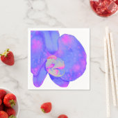 紫の紫のラン スタンダードカクテルナプキン (インサイチュ)