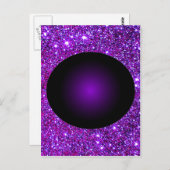 紫の紫の光の錯覚アート ポストカード (正面/裏面)