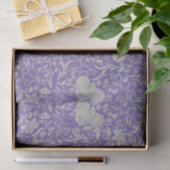 紫の紫の地に銀色の桃 薄葉紙 (ギフト)