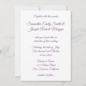 紫の紫の書道 招待状 (正面)