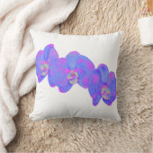 紫の紫の水色のラン絵画ズ クッション (ブランケット)