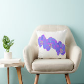 紫の紫の水色のラン絵画ズ クッション (椅子)